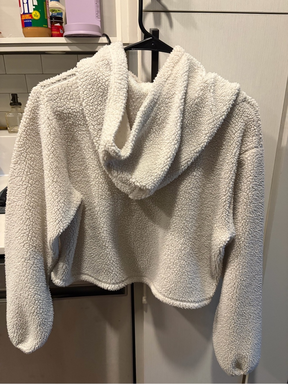 M Ivory Sherpa Hoodie - Picture 2 of 2